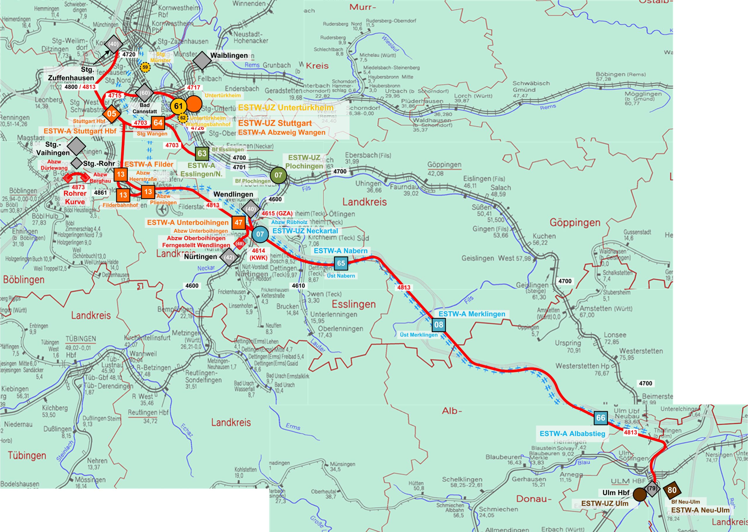RM 6 Großprojekt Stuttgart: Neubaustrecke (NBS) Wendlingen – Ulm